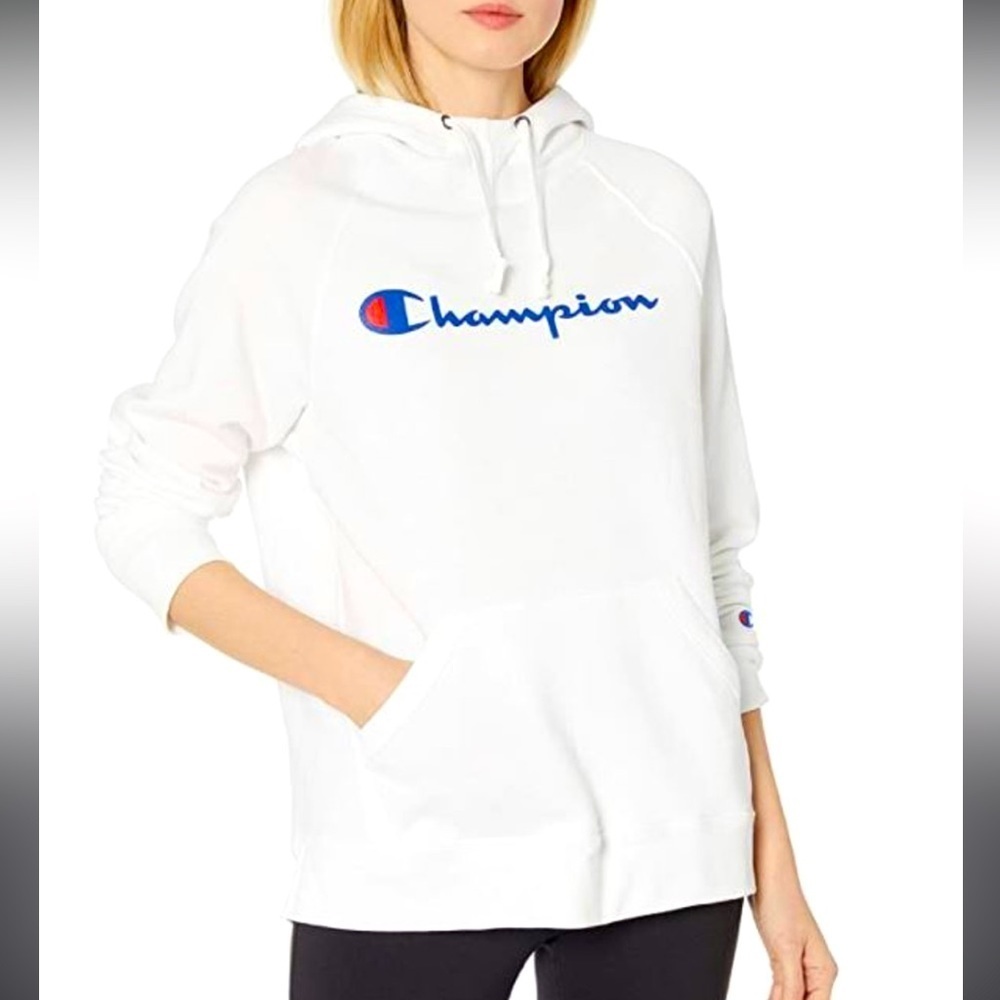 Champion Plus Powerblend Hoodie with Script Logo, size 1X
